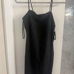 Elegant Black Spaghetti Strap Dress